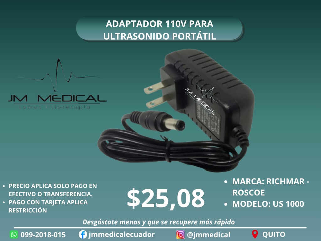 ADAPTADOR 110 V PARA ULTRASONIDO PORTÁTIL