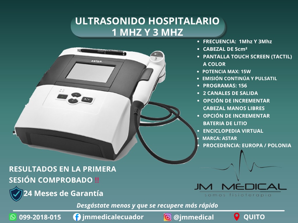 ULTRASONIDO HOSPITALARIO 1MHZ Y 3 MHZ