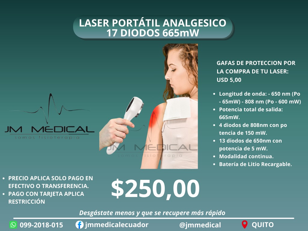 LASER PORTATIL ANALGESICO 17 DIOSOS 665mw